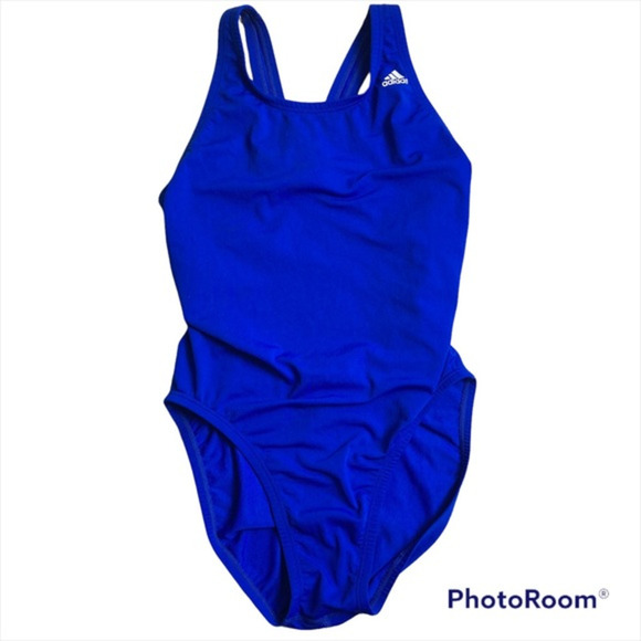 Adidas Blue One Piece Bathing Suit Size 30 (Similar to a US Small) - Picture 1 of 6